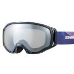 SWANS (スワンズ) スノーゴーグル 060-MDHS GLBK シルバーミラー×クリア スキー スノーボード 曇り止め 紫外線カット ミラーレン