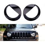 HIGH FLYING for Jeep Patriot 2011-2017 Front Angry Bird Head Lights Lamp Cover Trim ABS (NOT Fit Latitude)　並行輸入品