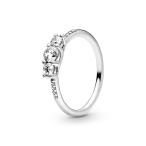 【並行輸入品】PANDORA Jewelry クリア3ストーンキュービックジルコニアリング スターリングシルバー, 金属, キュービックジルコニ