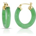 翡翠またはブラックオニキスフープイ...