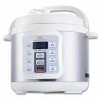 ケヴンハウン(Kevnhaun) D&amp;S ディーアンドエス 食材を入れてタイマーを押すだけ簡単調理電気圧力鍋 4.0L ホワイト ほったらかし電気圧力