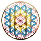  цветок ob жизнь витражное стекло стиль орнамент 80mm (non hole) оригинал flower of life жизнь. цветок 