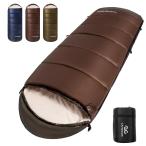 寝袋 冬用 CAMDOOR【人工ダウン&2個連結可】シュラフ 冬用 快適温度-15℃~20℃ 6in1多機能 230T防水 1.8kg 2.2kg 寝