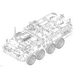 тигр mpeta-1/72 America M1130 ударник палец . сообщение машина пластиковая модель 07423 ( битва . машина )