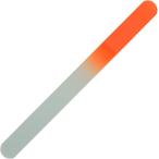 チェコ の職人が仕上げた ガラス製 爪やすり 135mm 両面タイプ オレンジ (透明ソフトケース入り)