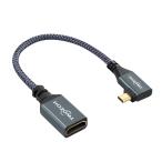 Twozoh левый направление Micro HDMI - HDMI адаптор кабель нейлон сборник комплект 90 раз Micro HDMI мужской -HDMI женский код (ta