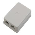 マクサー電機 モジュラー コンセント 2口 増設用 新設用 コンデンサー付 局線との接続用 2芯・4芯兼用 設置には資格が必要です