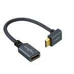 Twozoh угол имеется Mini HDMI-HDMI адаптор кабель 0.2M нейлон сборник комплект нисходящий угол 90° Mini HDMI-HDMI удлинение кабель 3D/4