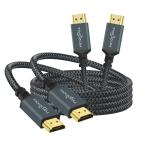 Twozoh 4K HDMI кабель 0.3M 2 шт упаковка нейлон сборник комплект HDMI-HDMI код 18Gbps 3D/4K@60Hz/ 2160P/1