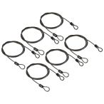 PATIKIL багаж блокировка тросик steel код steel тросик 2.5mm x 1m 6шт.@ покрытие Dub Leroux p имеется серый 