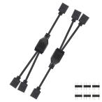 CERRXIAN 2PCS 5V 3PIN ARGB сплиттер кабель 1 на 2 5V 3 булавка * адрес возможность (o вращение имеется )1 женский ~2 женский порт 3PI