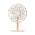 plus more ミニリビングファン LEDライト付 ダークグレー 扇風機 サーキュレーター 自動首振り機能 オートオフ機能 コードレス PBAF0