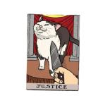 猫とタロット ピンバッジ 正義 かわいい 猫 ピンズ ブローチ