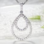 ダイヤモンド ネックレス 18k 18金 ティアドロップ 2連 ペンダント ドロップ 雫 GUPD1162