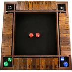 Tanzfrosch ファミリーゲーム 大型 Shut The Box ゲーム 木製ボード パブ バー ボード ダイス ゲーム 数学ゲー 並行輸入