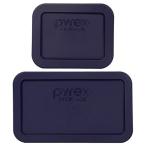 Pyrex パイレックス 7213 1.9カップ ブルー 1 7214 4.8カップ ブルー長方形蓋 - 2パック 並行輸入