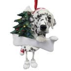 Dalmatian Ornament with Unique Dangling Legs Hand Painted and Easily 並行輸入