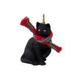 1 X Tiny Ones Black Cat Ornament w/scarf by Conversation Concepts 並行輸入