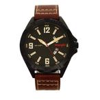 Wrangler Men's Watch  48mm Black Case and Face  Second Hand  Brown P 並行輸入