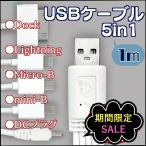 ショッピングiPhone4 Dockケーブル USBケーブル 5in1 充電ケーブル minib microb lightning ライトニング DCプラグ DS ipod PC PSP カメラ Android iphone ipad iphone4