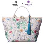 milesto ミレスト MILESTO×LIBERTY Sweet escape リバティプリント トートバッグ Irma white MLS420-IRWH