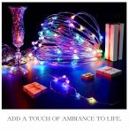 RGB LED フェアリーライト 単3乾電池 イルミネーション 100球 10m 8パターン 100時間点灯 防水 クリスマス 電飾 クリスマスツリー ベランダ LD-D3