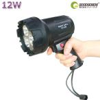 GOODGOODS LED投光器 充電式 作業灯 昼光色 12W 1000lm IP65 防水 防塵 サーチライト 手持ち SOS ポータブル 探照灯 登山 ストラップ 救難 YC-13H