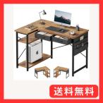 Maihail l字デスク机pcデスク パソコンデスク 幅100cm×奥行45cm つくえ 勉強机学習机 左右入替可 布製引き出し付き オフィス