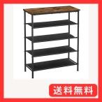 ショッピング下駄 VASAGLE シューズラック 下駄箱 靴 収納 スリム 靴箱 省スペース 靴置き 靴収納 靴収納ラック おしゃれ 5段 大容量 木製 玄関収納