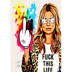 Star Design ポスター A3サイズ アートポスター FUCK THIS LIFE ケイトモス 海外セレブ #wb47