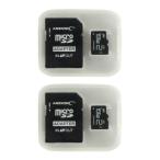 「2枚セット」 2GB microSDカード R-HDMCSD2GCLJP3 SDアダプタ＆ミニケース付属
