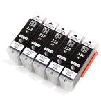 Canon キャノン 高品質 互換インクカートリッジ BCI-350XL ブラック5本セット 大容量タイプ 最新ICチップ　残量表示機能付 【Airself製】 (BCI-350XLBK 5)