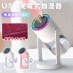加湿器 卓上 ミニ加湿器 星空ライト付き USB充電式 スチーム 180°上下調整 軽量 静音 長時間連続加湿 乾燥対策 持ち運び