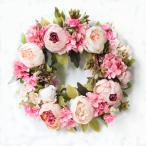 ショッピングリース 母の日 フラワーリース プレゼント ホワイトデー リース リース 飾り 玄関 部屋 造花 フラワー ギフト プレゼント 2024年母の日 お祝い 母の日