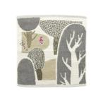 ショッピングハンドタオル 楠橋紋織 ハンドタオル ウォッシュタオル MiW 森のわが家 グレー 約34cm×35cm