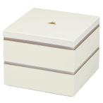 宮本産業 重箱 二段重 富士山 シール蓋付 ホワイト 1600ｍｌ