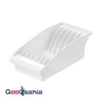 リッチェル トトノ 棚置き用 ディッシュスタンドR ワイド (直径約18〜26cm対応) 抗菌加工 日本製 ホワイト 約14×28×9.5cm 110004