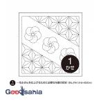 オリムパス 刺し子 花ふきん 布パック 約34×34cm 日本製 82 ねじり梅と麻の葉(ねじりうめとあさのは) 白