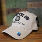 ルート66 キャップ MOTHER ROAD EMBLEM ROUTE66 ベージュ 帽子 アメカジ