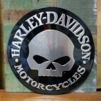 ハーレーダビッドソン Willy Gスカル ティンサインプレート HARLEY-DAVIDSON SKULL TIN SIGN インテリア ブリキ看板