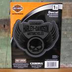  Harley Davidson черный Skull Wing переводная картинка Winged Skull Harley-Davidson 25131