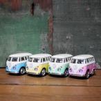 フォルクスワーゲン ダイキャストミニカー Pastel Color 4Pセット Volkswagen Little Van バス プルバックミニカー