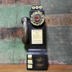 レトロ アメリカン 公衆電話 貯金箱 ブラック 電話機 インテリア