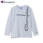  Champion Champion футболка длинный рукав long T cut and sewn ребенок одежда Kids Logo LONG SLEEVE T-SHIRT серый CK-BS403 предварительный заказ 8 месяц последняя декада поступление предположительно 