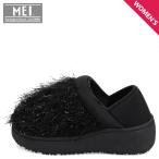 MEImeimok обувь туфли без застежки женский толщина низ PLATFORM FUR MOC черный чёрный MEI-SHL-253005
