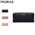 MURUA ムルーア 長財布 レディース ラウンドファスナー ブラック ベージュ ピンク 黒 MR-W1311