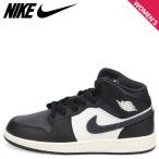 ナイキ NIKE エアジョーダン1 ミッド スニーカー レディース AIR JORDAN 1 MID GS ブラック 黒 DQ8423-010