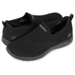 ショッピングスケッチャーズ スケッチャーズ SKECHERS スニーカー スリッポン レディース アーチフィット ARCH FIT REFINE DONT GO ブラック 黒 104164