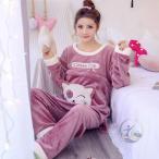 マタニティ パジャマ ルームウェア 冬 ネコ柄 フリース もこもこ 長袖 感動人生 授乳服 上下セット あったか 産前産後 妊婦服 授乳口付き ウエスト調整可能