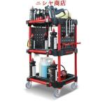 ツールカート 3段 耐荷重200kg ツールワゴン 万能ワゴン 洗車用具入れ 収納 トロリー 工具棚 フック付 3層式 整備 メンテナンス 道具